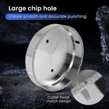 Diamond Core Drill Bit 130mm Coated for Corrosion Resistance, with Chip Flutes for Glass Tile Ceramic Drilling