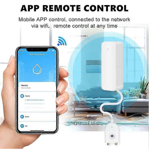 WiFi Water Leak Alarm, Wireless Sensor with App Notifications, Battery Operated 2