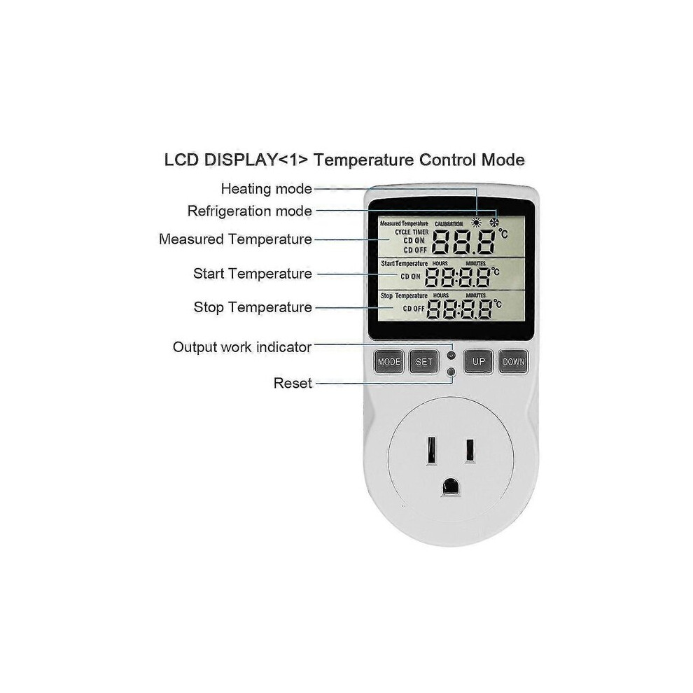Thermostat Socket Outlet 16A 230V Compatible With External Sensor, Precise Temperature Control For Heating Systems 6901508540071