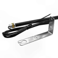 Antena 433.92MHz para Automação de Portões, 250m, Base de Parede, 50 Ohm, 20W, Preta