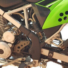 Framebeschermingsset compatibel met Kawasaki KLX125 en KLX150, zwart ABS, voor offroad motorfietsbescherming