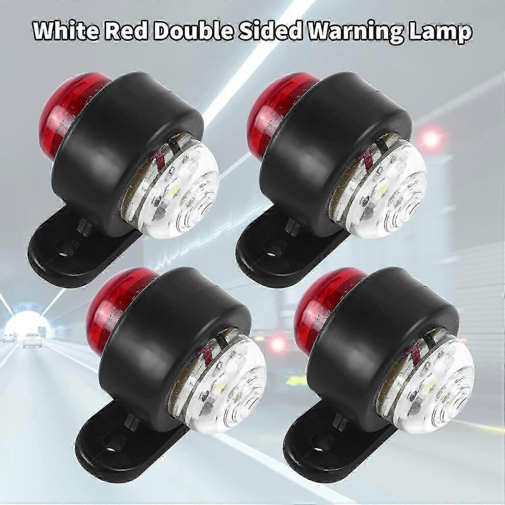 Led Warning Compatible With Trucks Trailers, 12-24V Dual Colour, Durable Marker Tail For Night Driving Light/Red/White 6901508451964
