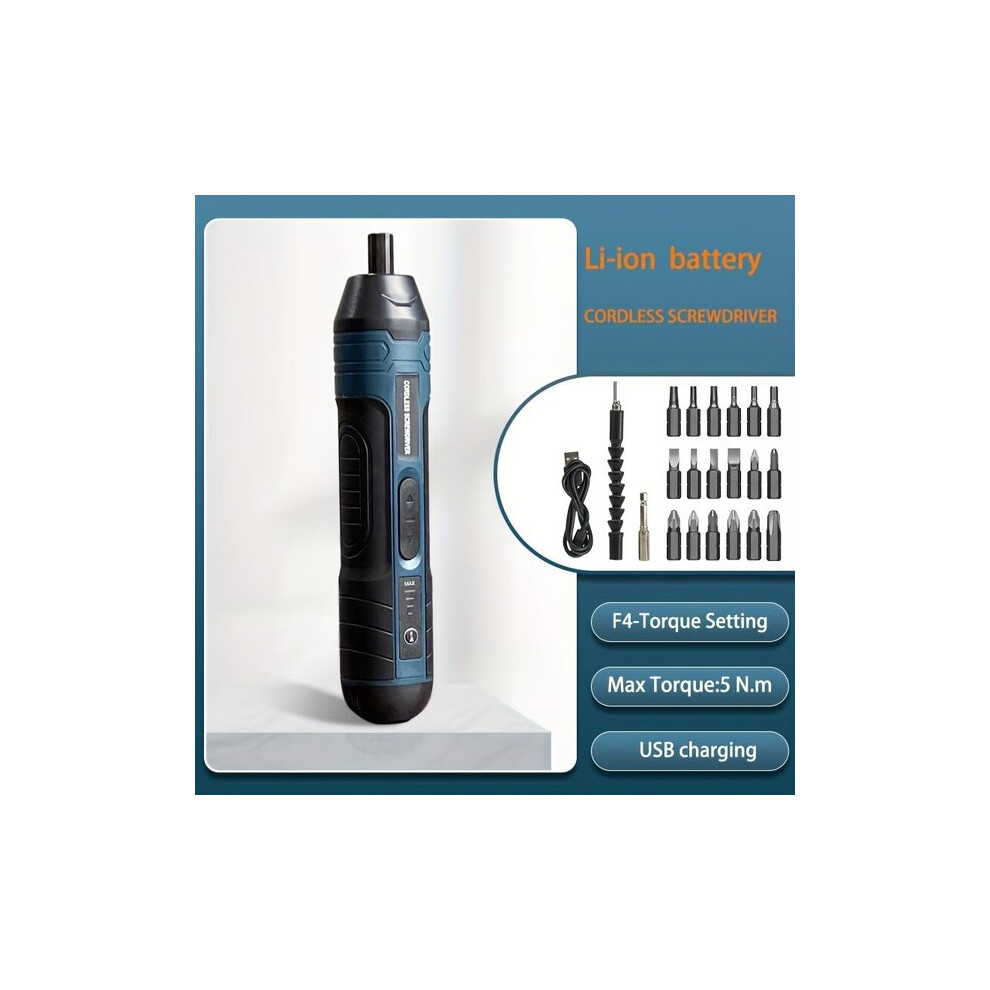 Usb Powered Electric Screwdriver, Cordless Tool With Rechargeable Battery For Home Maintenance 6901508505261
