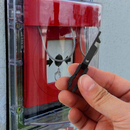 Glass Break Switch Reset Key, Heavy-Duty Plastic Construction 10-Pack Set for Emergency Call Point Fire Alarm Testing 1