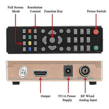 RF naar HDMI-ontvanger met automatische uitschakeling, 251 geheugenkanalen, duurzame ABS-behuizing voor oude tv-projectoren