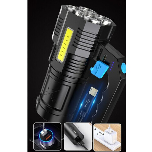 Φορητό Φακός LED 3750mAh USB Φόρτισης 35h Λειτουργία Εκτός Στέγασης Κατασκήνωση 2