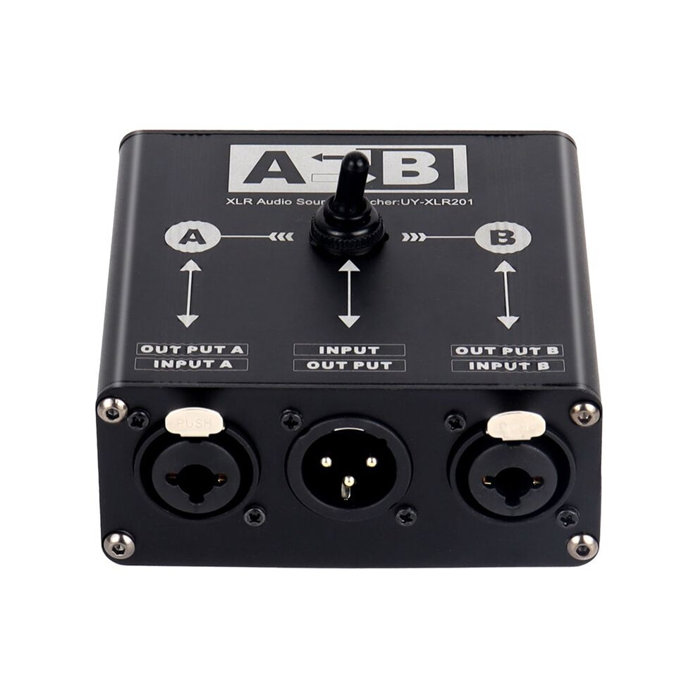 Passive 2 In 1 Out Or 1 In 2 Out Xlr Balanced Audio Source Switcher Box Manual Selector For Microphone Sound Card Mixer Gold 6031959878277