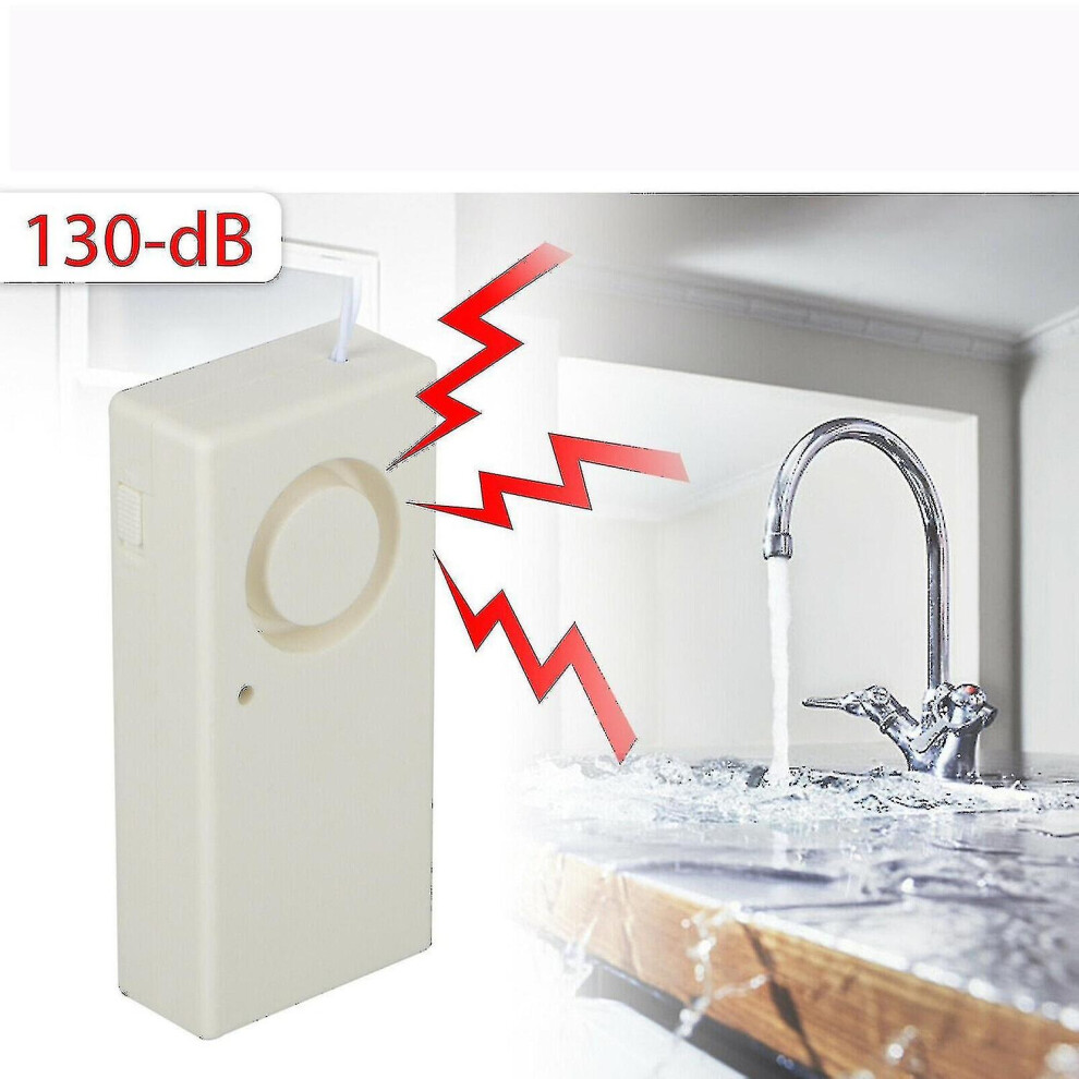 Water Damage Prevention Alarm, 130Db High Decibel Leak Sensor For Home Security With Reliable Solid-State Circuit 6901508582248