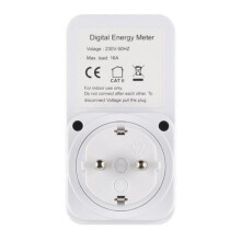Energy Monitor for Home Electricity Consumption 230V 50Hz 16A Max Load White Colour