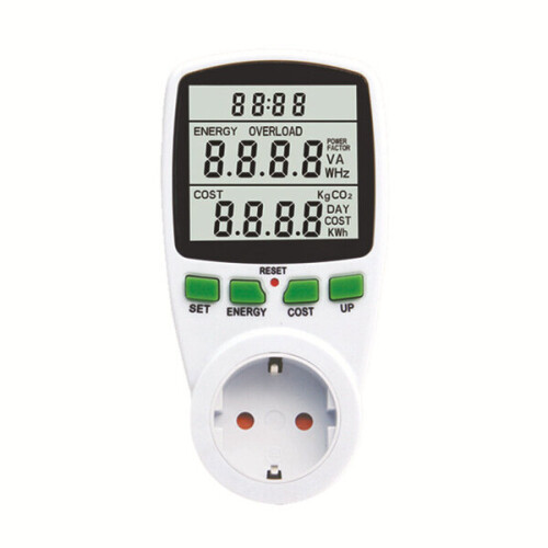 Medidor de Consumo de Energia com Display Digital e Alarme, 16A 3680W 2