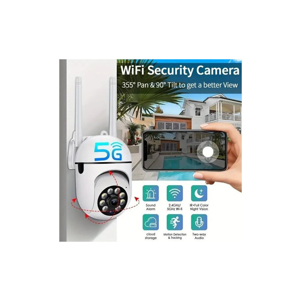Wifi Surveillance Camera With 2.8-12Mm Varifocal Lens, 1080P Full Hd Dome Camera For Adjustable Viewing Angle 6901508505896