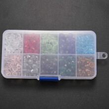 600 Pcs Glass Beads, 8mm 10 Color Faceted Beads Crystal Beads for Jewelry Making, DIY Beading Projects, Bracelets