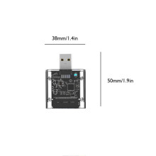 Θήκη SSD M.2 SATA εξωτερική USB 3.0 συμβατή με 2242, 2260, 2280, κέλυξ ακρυλικού με μπλε LED