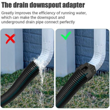 3x4-Zoll-Fallrohr-zu-Abfluss-Adapter für nahtlose Verbindung, ABS-Material für Fallrohr und Abflussrohr