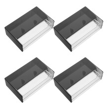 4Pcs Lightweight Black Plastic Cassette Tape Cases for Audio Storage