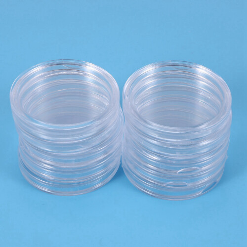 20 Pcs Small Round Transparent Plastic Coin Capsules Box 33mm 2
