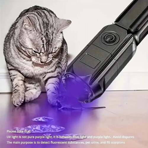 Φωτεινό Φακός UV Επαναφορτιζόμενος με USB Φόρτιση για Λεκέδες & Φθορίζοντα Υλικά 1