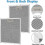 Range Hood Filter Precise 320x260mm Size, Compatible with Most Common Models, 5-Layer Aluminium Mesh Replacement Set 4