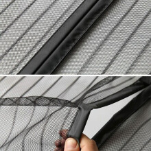 Tela Magnética para Janela Autoadesiva, Cortina de Malha Preta 130 x 150 cm, Instalação Sem Ferramentas e Proteção Eficaz Contra Insetos