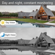 Draadloze deurbelcamera, tweewegsaudio, realtime video op scherm, geen abonnement, lange batterijduur, wit ABS