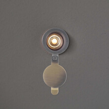 Kijkgaatje cover, 16mm diameter, 4 stuks, gouden afwerking, blokkeert zicht van buitenaf
