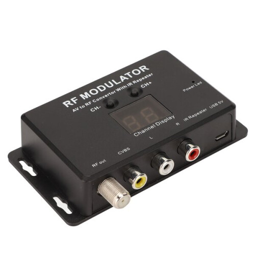 AV to RF TV Modulator Converter with Multi-room Sharing Function, 21 Channels for Set-top Box DVD Distribution 2