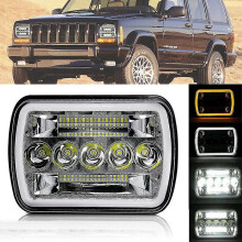 Faro a LED 7x6 compatibile con Jeep Wrangler, elevata luminosità, impermeabile e antiurto IP67.