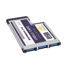2X 3 USB 3.0 Puerto Expreso Tarjeta 54mm PCMCIA Express Card para El Ordenador Portatil NUEVO