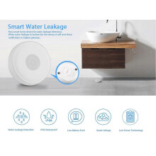 Waterlekalarm met directe telefoonmelding, vereist een Zigbee-hub, laag stroomverbruik voor slimme woning