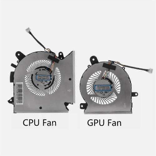 Set di ventole di raffreddamento per CPU e GPU compatibile con MSI GF63 GF65 WF65, ricambio in plastica, include ventola per CPU e ventola per GPU. 1