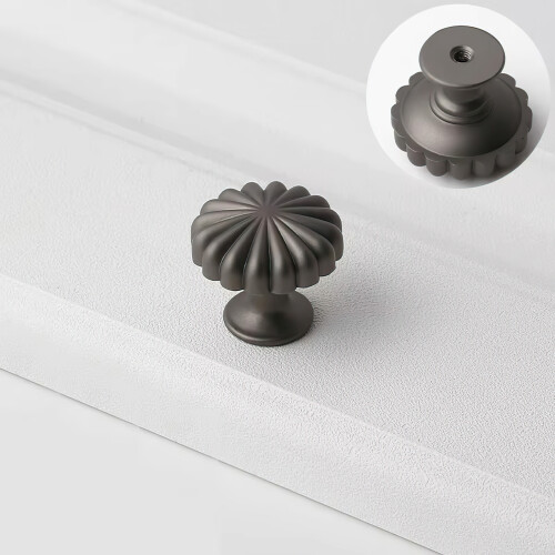 (Gun Black, 2pcs) Decorative Cabinet Knobs for Kitchen & Living Room 2