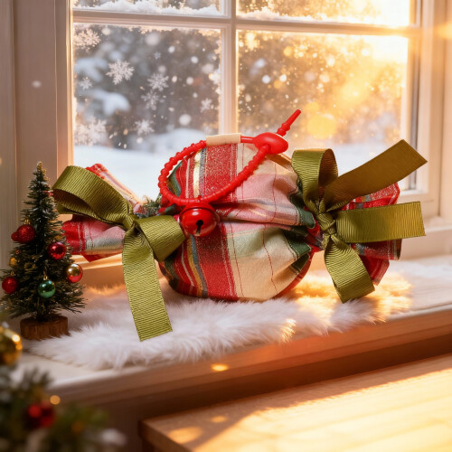 (A) Velvet Christmas Gift Bag with Drawstring 1