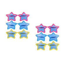 6St Novelty Party Bril Plastic Assorti Kleuren Zomerfeest Decor