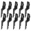 Fire Safety Key Switch with Reset Function Test Hole, 10-Piece Set for Alarm System Maintenance, Black Plastic 3