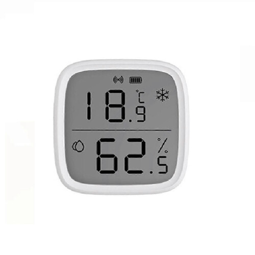 Sensor de Temperatura e Humidade Zigbee para Casa Inteligente, Compatível com Alexa e Google Home, Branco 2