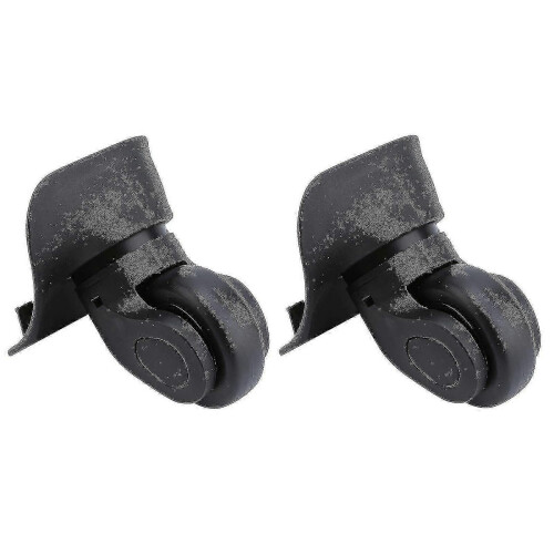 Suitcase Replacement Wheels 2-Pack with Double Roller Bearings, Black PVC Universal Wheels for Easy Installation 2