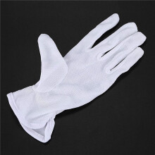 4 Pair Protective Anti-Slip White Cotton Work Driving Gloves