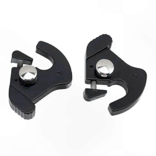 Black Rotating Motorcycle Latch Kit compatible with Harley Touring Models, Removable Mounting Hardware