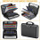 Lockable Fireproof Document Box, Hard Shell Expandable File Organiser with Combination Lock 13 Pockets, Water-Resistant for Important Documents 2