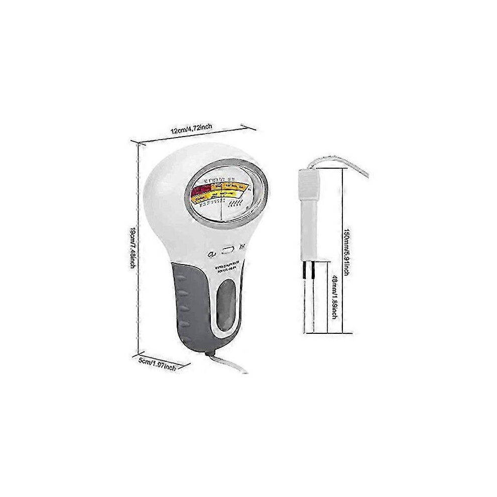 Digital Water Quality Tester, Large Clear Display For Accurate Ph Chlorine Measurement, For Swimming Pool Tap Water 6901508608184