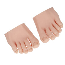 Silikon-Fußmodell für Nagelkunst und Pedikübenchung, mittlerer Hautton
