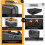 Lockable Fireproof Document Box, Hard Shell Expandable File Organiser with Combination Lock 13 Pockets, Water-Resistant for Important Documents 3