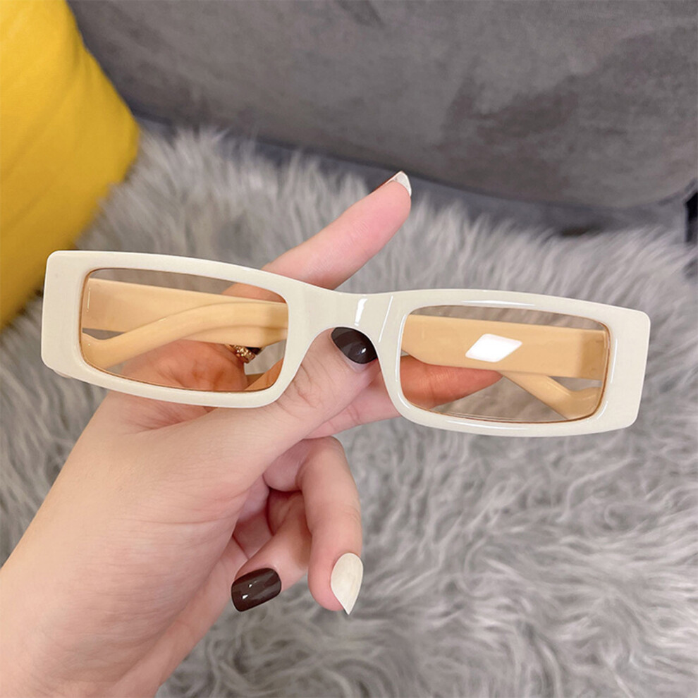 Roc-Electron White (Rice ) Trendy Uv Sunglasses For Beach & Outdoor
