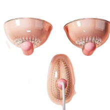 (Three down payments) Shock-absorbing breasts three-prong plug massager FM female masturbation device adult sex toy