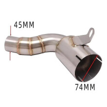 Tubo de Escape de Motocicleta de 0,6kg compatível com Husqvarna, Tubo de Remoção de Catalisador em Aço Inoxidável para SVARTPILEN VITPILEN