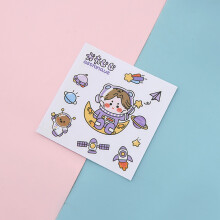 (6) Kawaii Girl Stickers - Tear-Resistant, Exquisite