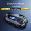 Bluetooth 5.3 Motorcycle Helmet Headset, Waterproof Riding Communication Device with USB Cable, Black Plastic Material 2