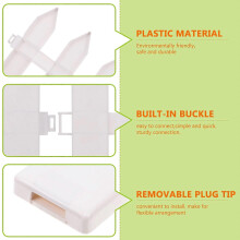 Valla Decorativa para Jardín, 2 Piezas de Plástico Blanco con Diseño de Puntas para Bordes de Macizos