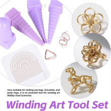 Wire Wrapping Set Wire Bending Jig Coil Jig Tool Quilling Tool Crimper Jaw Pliers for Jump Rings Making Beading Jewelry