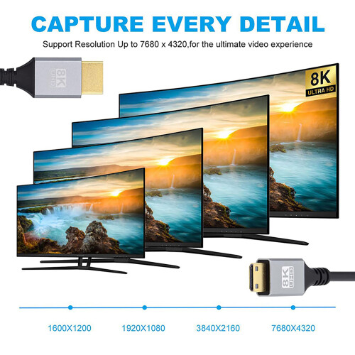 (0.5m) 8K HDMI Cable for Cameras & Projectors 1